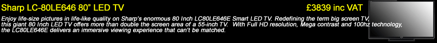 sharp LC80LE646 80" LED TV